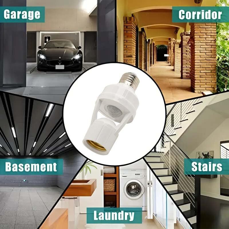 Motion Sensor Light Socket Automatic PIR Motion Detection Bulb Holder