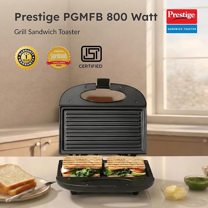 Prestige PGMFB 800 Watt Grill Sandwich Toaster